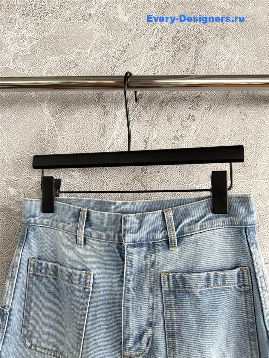 D10r light blue wash wide leg jeans