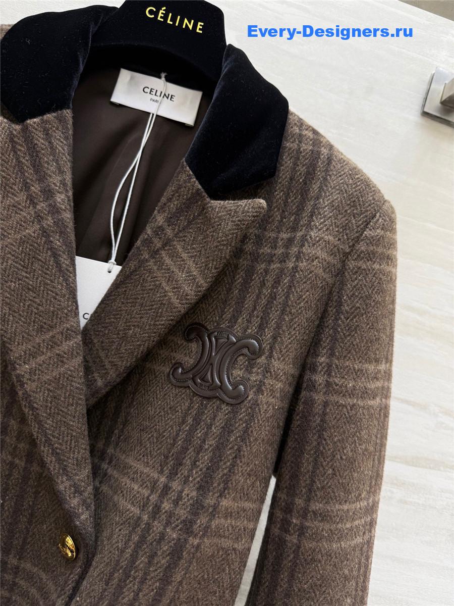 Ce1i*e wool plaid blazer