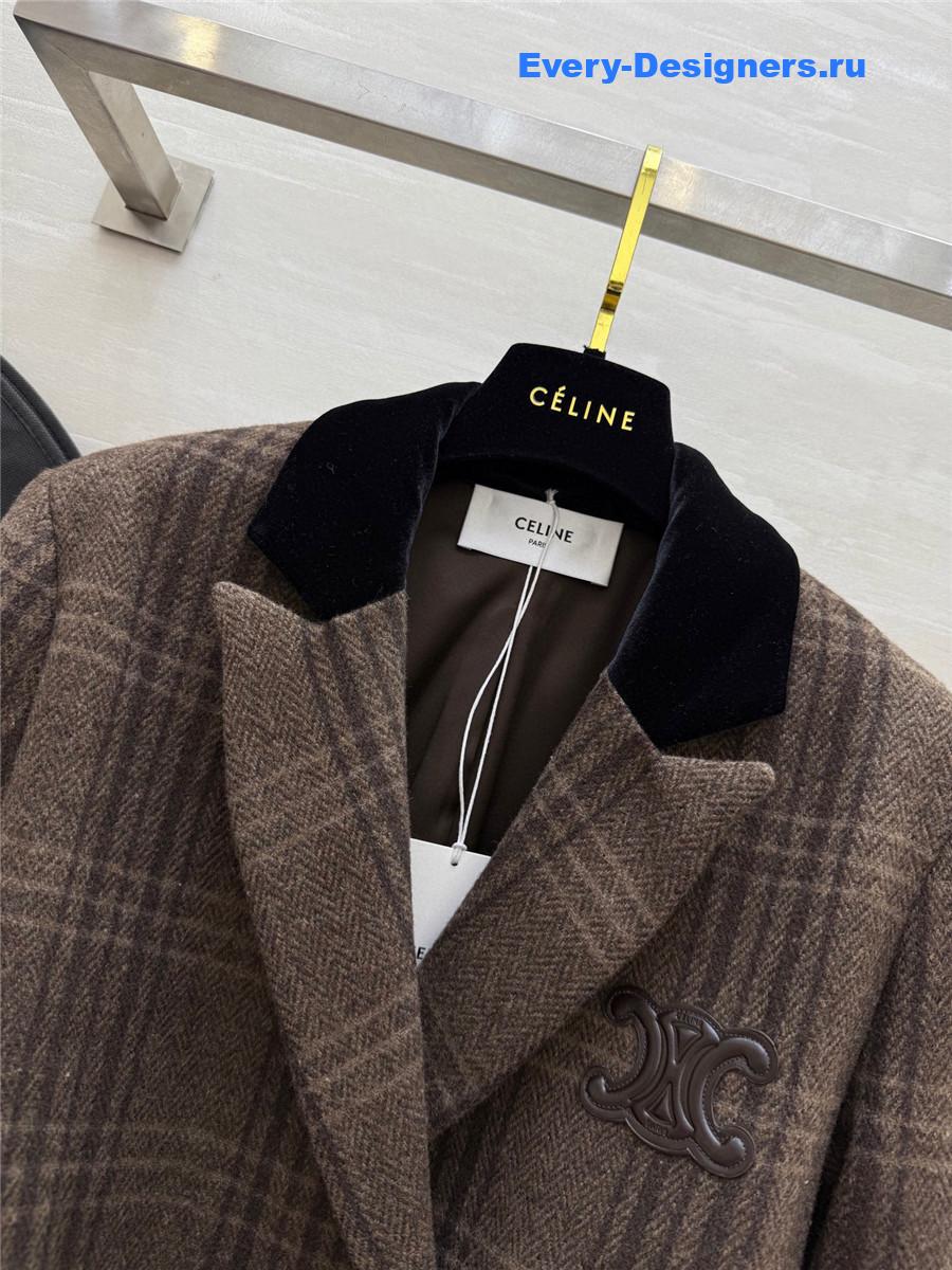 Ce1i*e wool plaid blazer