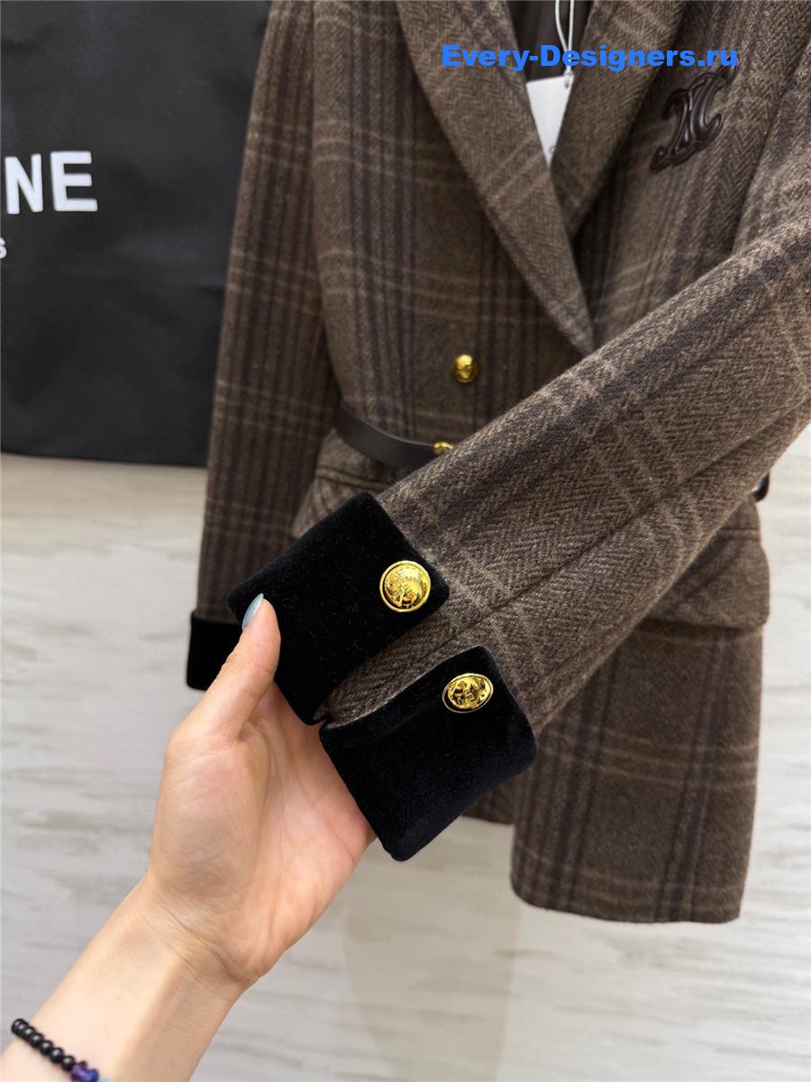 Ce1i*e wool plaid blazer