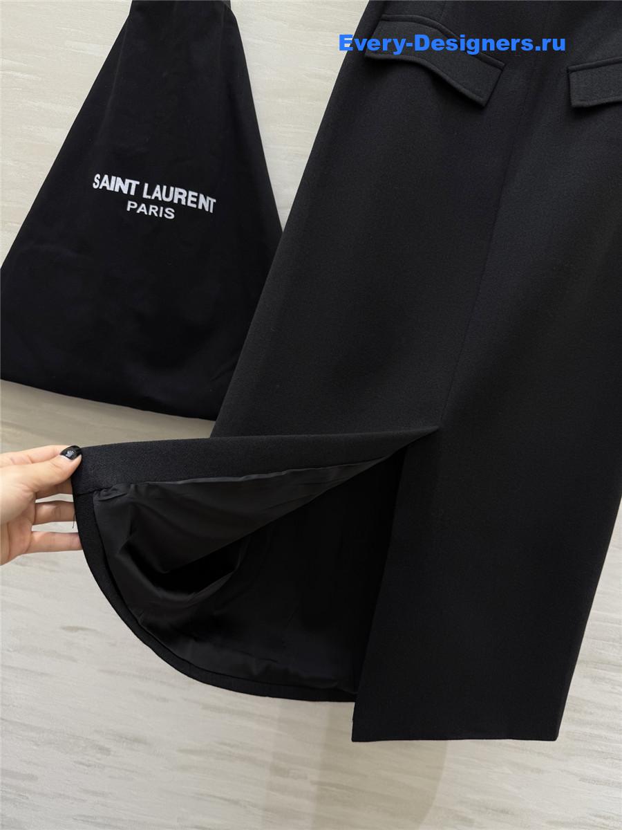 Sa1nt Lau*nt high rise plain midi skirt