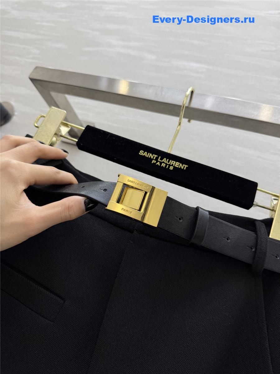 Sa1nt Lau*nt high rise plain midi skirt