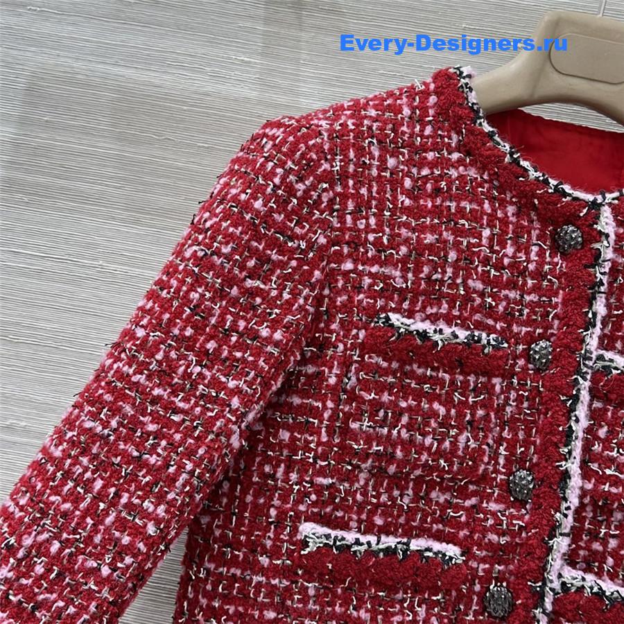 Ch**el red tweed jacket