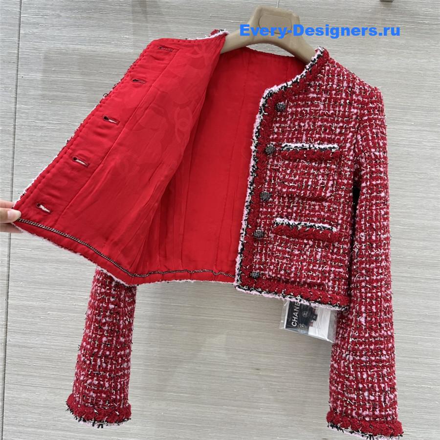 Ch**el red tweed jacket