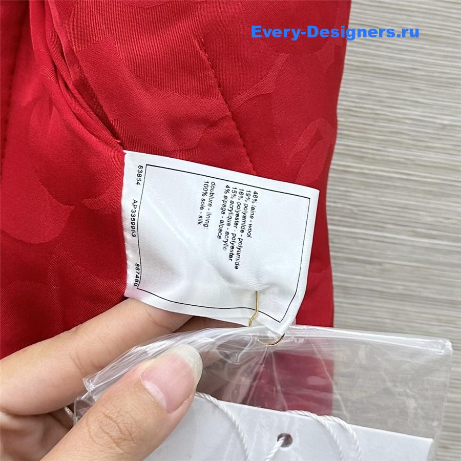 Ch**el red tweed jacket