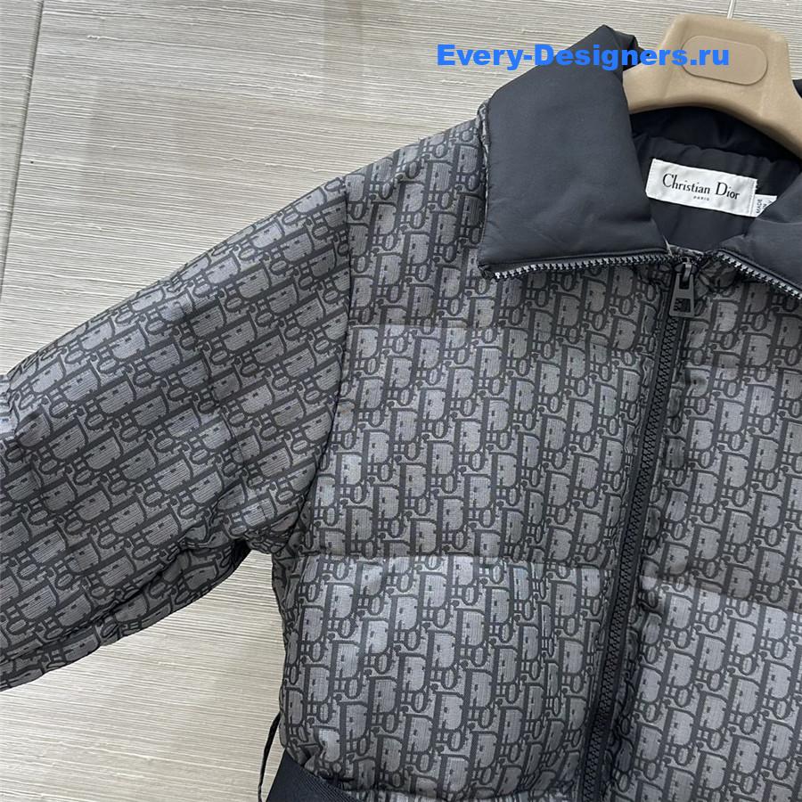 D10r D10ralps grey quilted technical taffeta puffer jacket