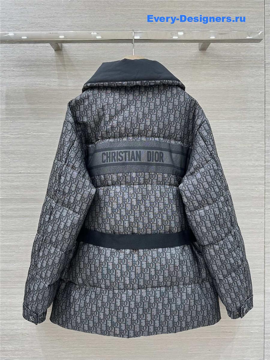 D10r D10ralps grey quilted technical taffeta puffer jacket