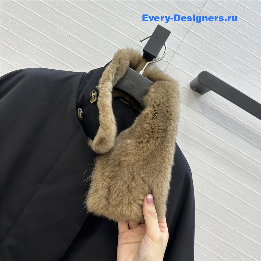 The R0w black collared jacket down jacket