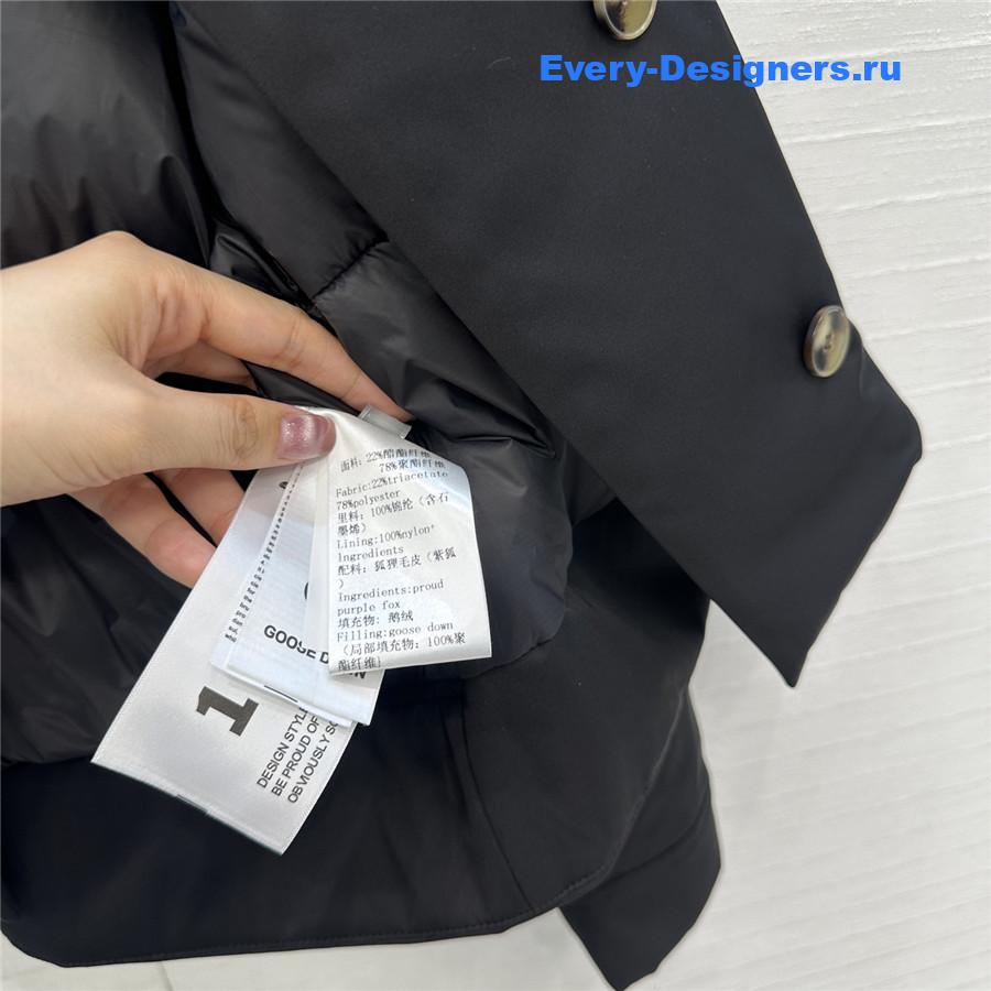 The R0w black collared jacket down jacket