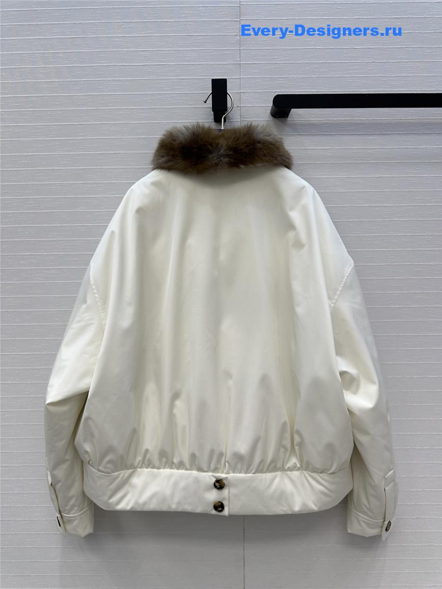 The R0w white collared jacket down jacket