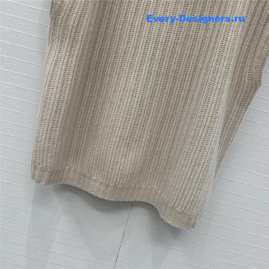 BC High-Neck Ribbed Cashmere Cape Vest