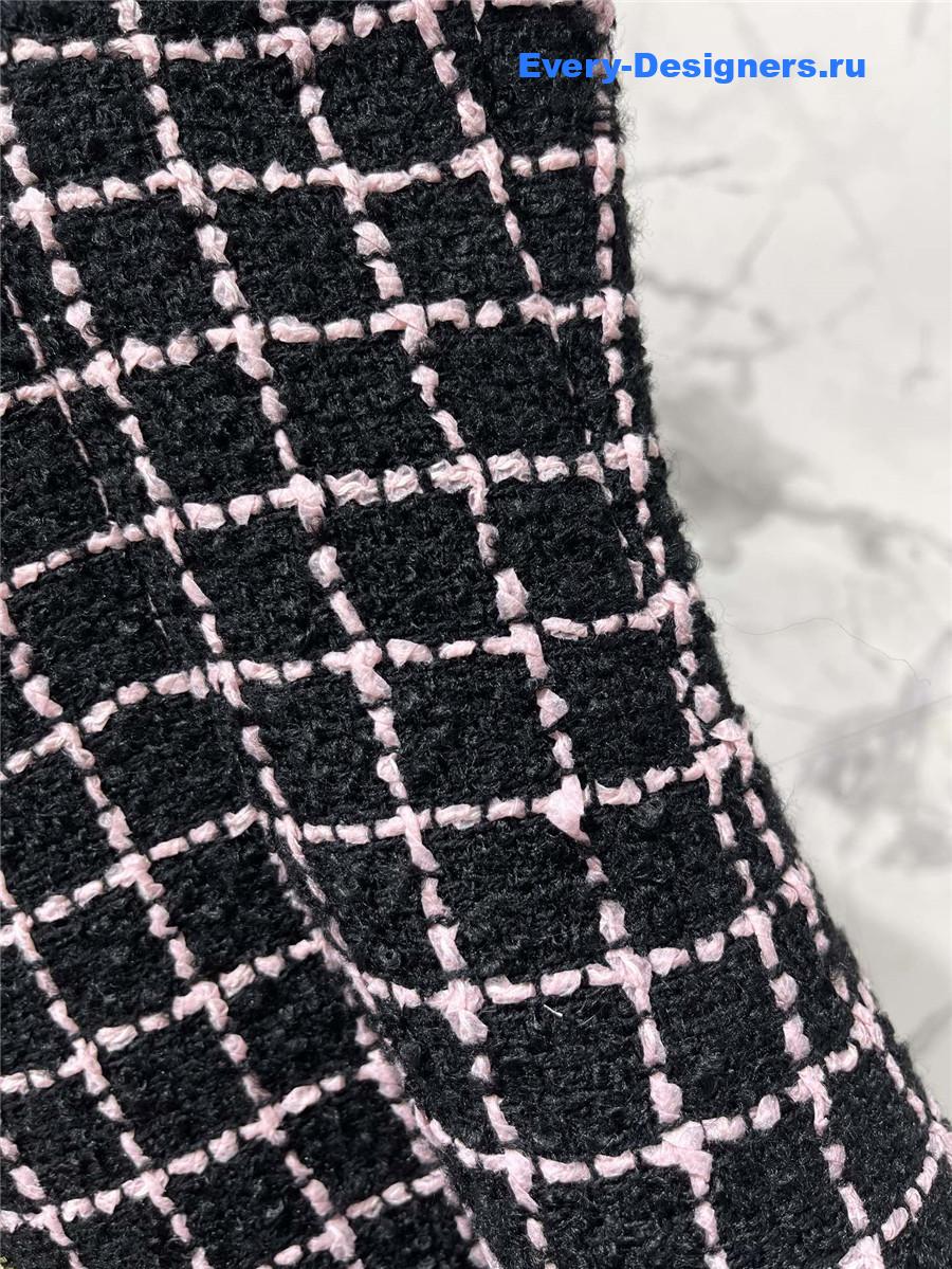 Balmain Fringed Tweed Bustier Minidress