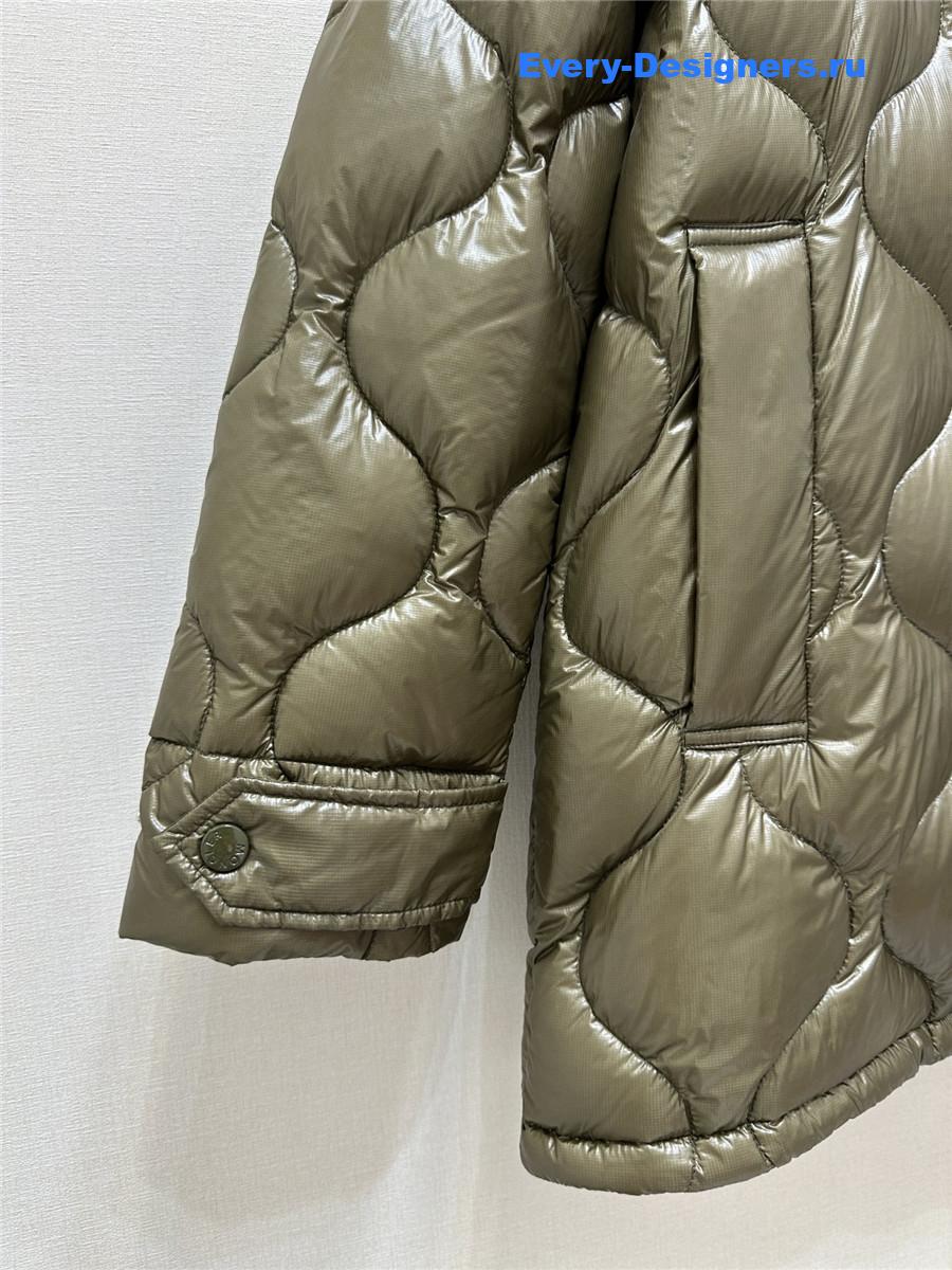Moncler Green Lombi Short Down Parka