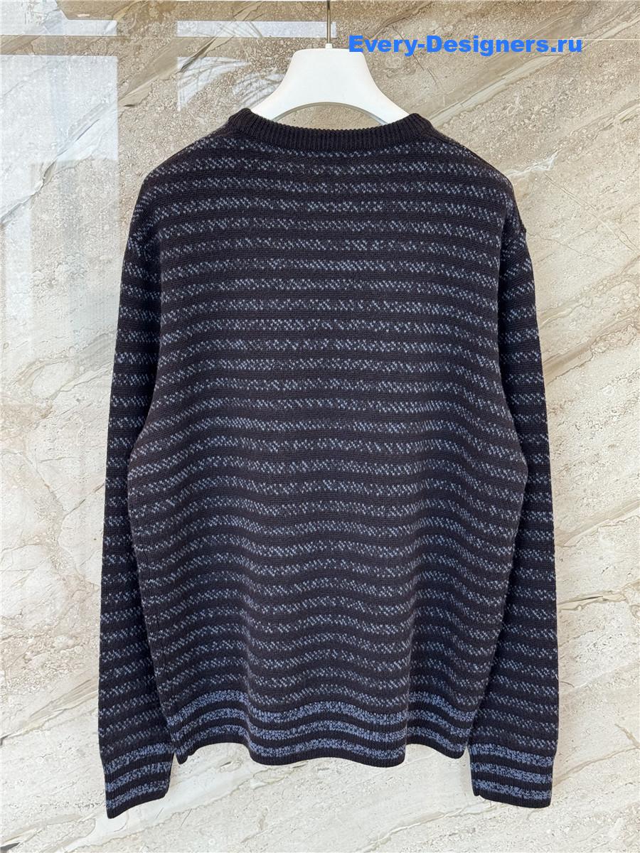 L0ew* striped logo-embroidered sweater