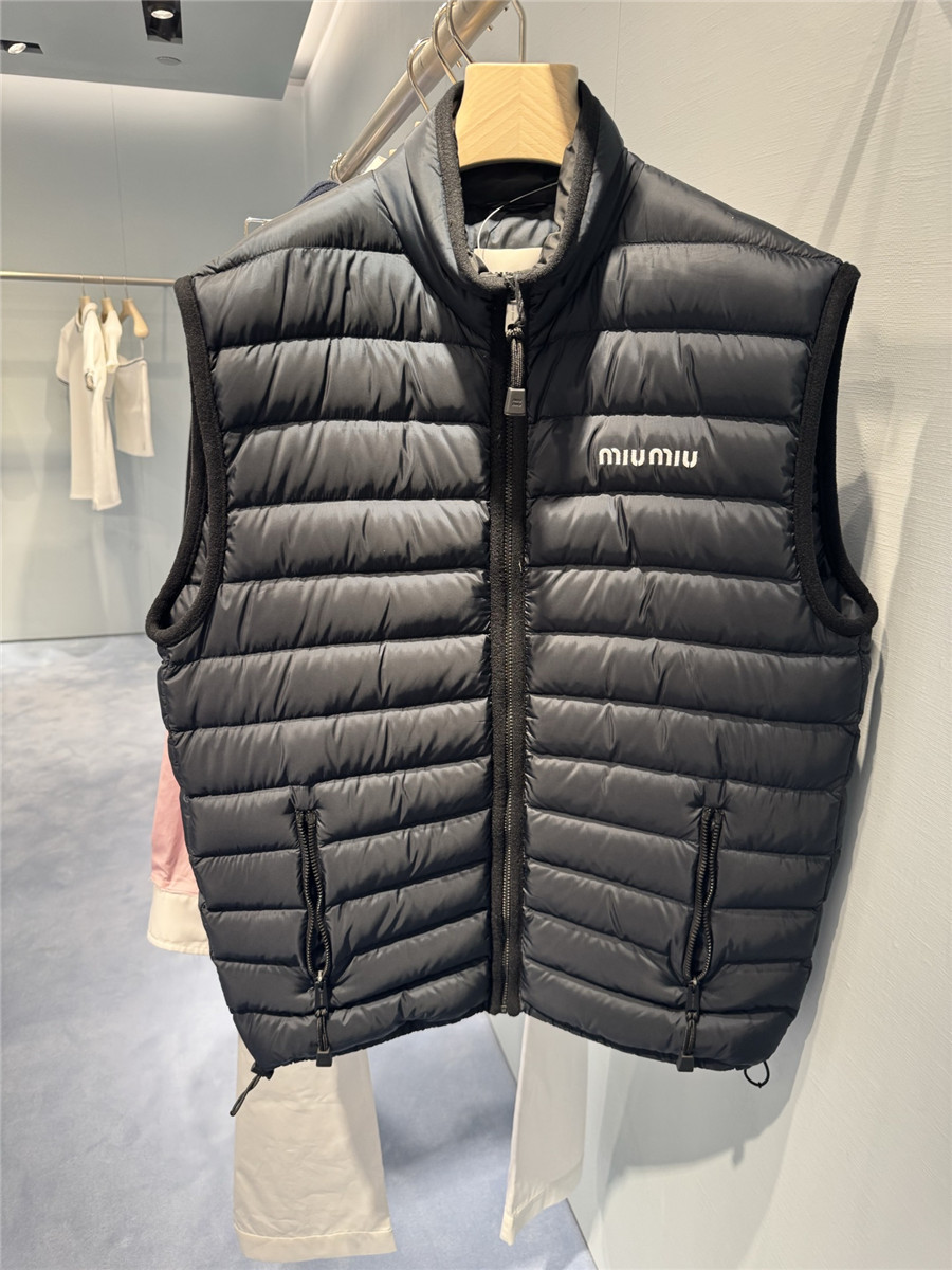 Miu Miu Quilted Stand-up Collar Gilet